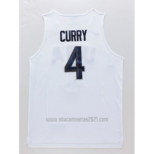Camiseta USA 2016 Stephen Curry #4 Blanco